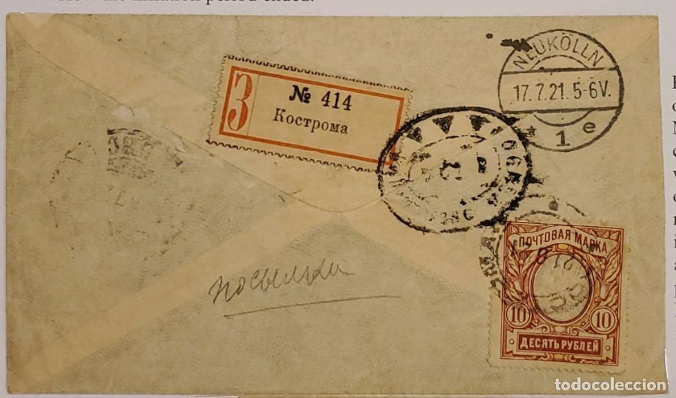 Sellos: MI) 1921 RUSSIA, HYPERINFLATION PERIOD, sent to Germany in June 1921, paid with an old 10-kopeck sta