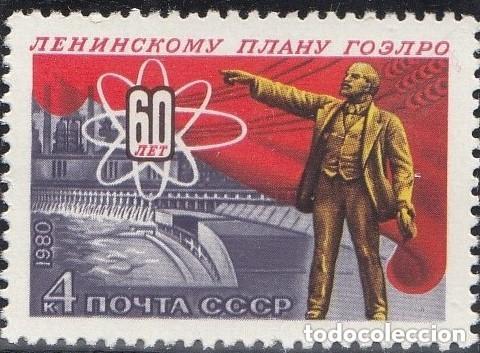 Sellos: Rusia 1980 Ivert 4759 *** 60&ordm; Aniversario del Plan GOELRO - Electrificaci&oacute;n del Pa&iacute;s