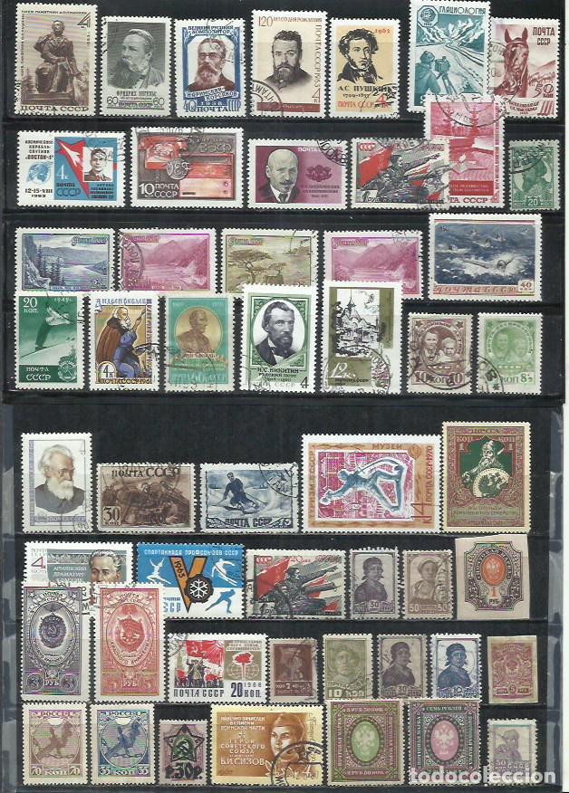 Sellos: R36K-LOTE SELLOS RUSIA,UNI&Oacute;N SOVI&Eacute;TICA SIN TASAR, SIN REPETIDOS, IMAGEN REAL. U.R.S.S
