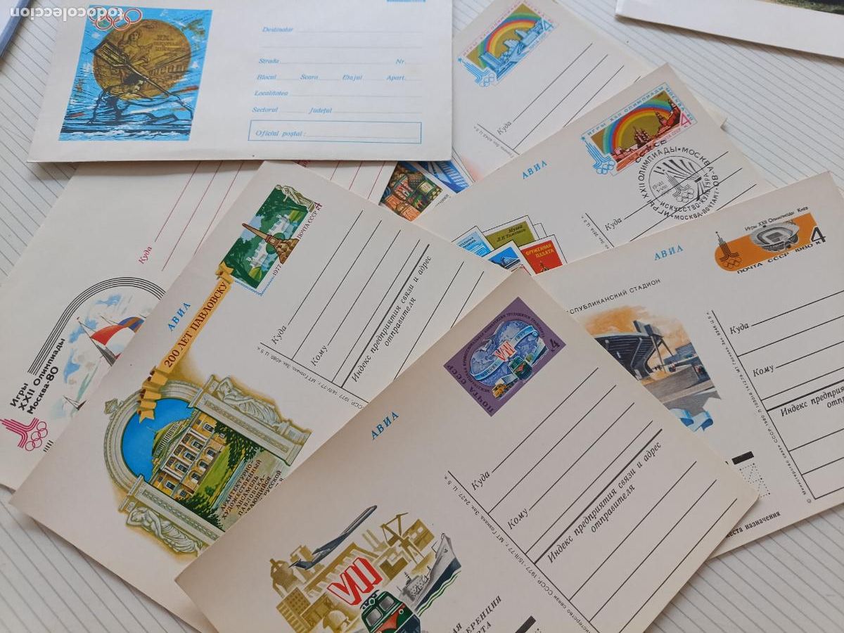 Sellos: Rusia. URSS, 8 enteros ilustrados Juegos Ol&iacute;mpicos Mosc&uacute; 1980