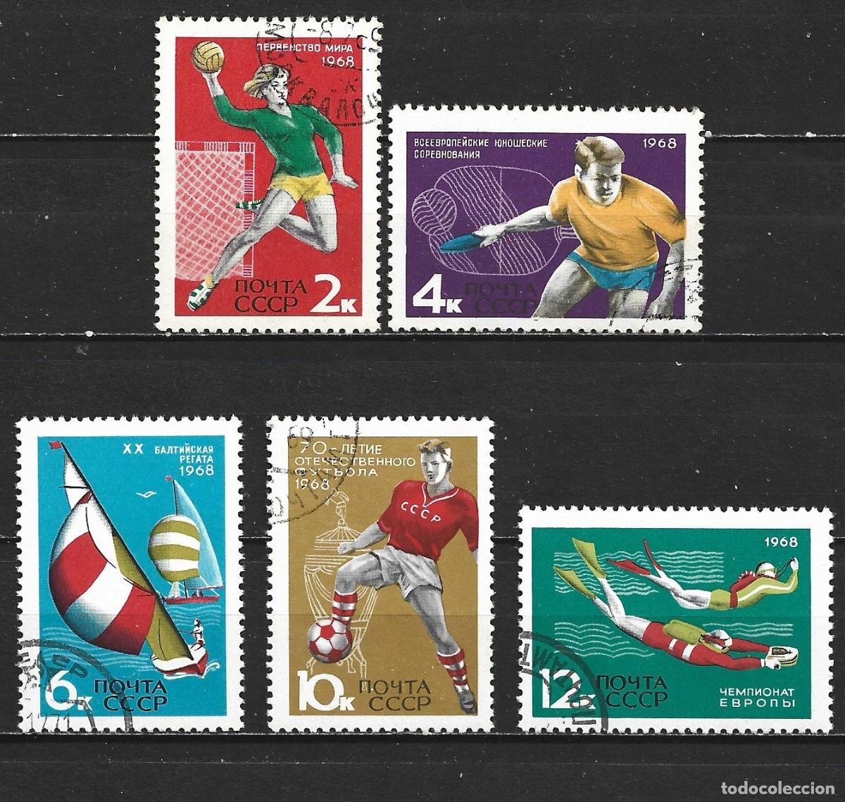 Sellos: RUSIA YVERT NUM. 3381/3385 SERIE COMPLETA USADA