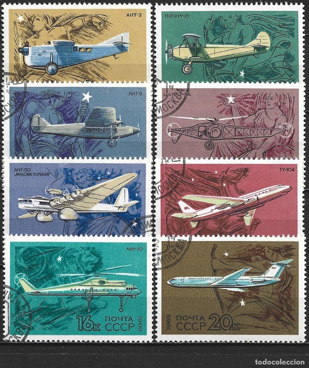 Sellos: RUSIA YVERT NUM. 3559/3566 SERIE COMPLETA USADA