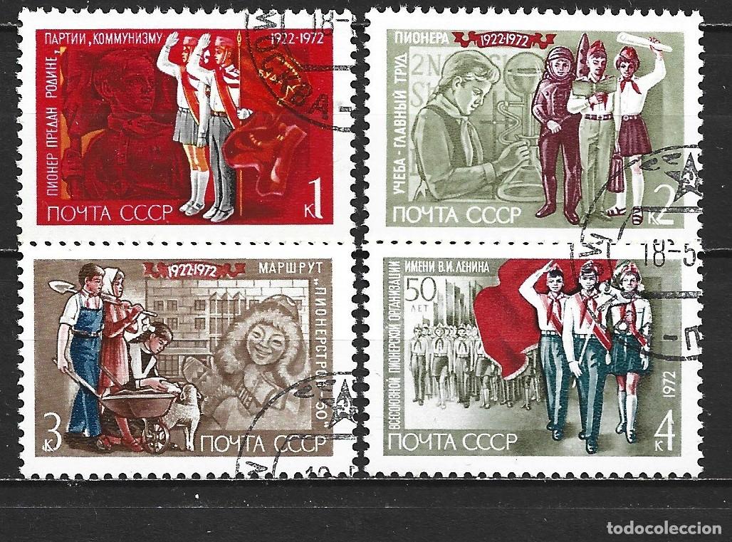 Sellos: RUSIA YVERT NUM. 3832/3835 SERIE COMPLETA USADA