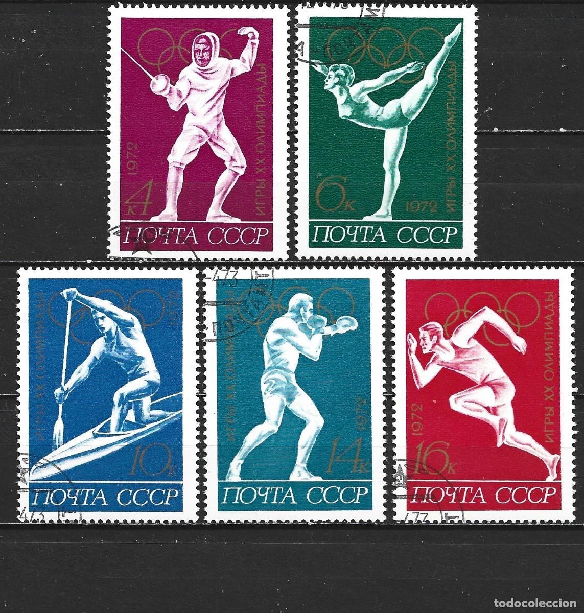 Sellos: RUSIA YVERT NUM. 3836/3840 SERIE COMPLETA USADA