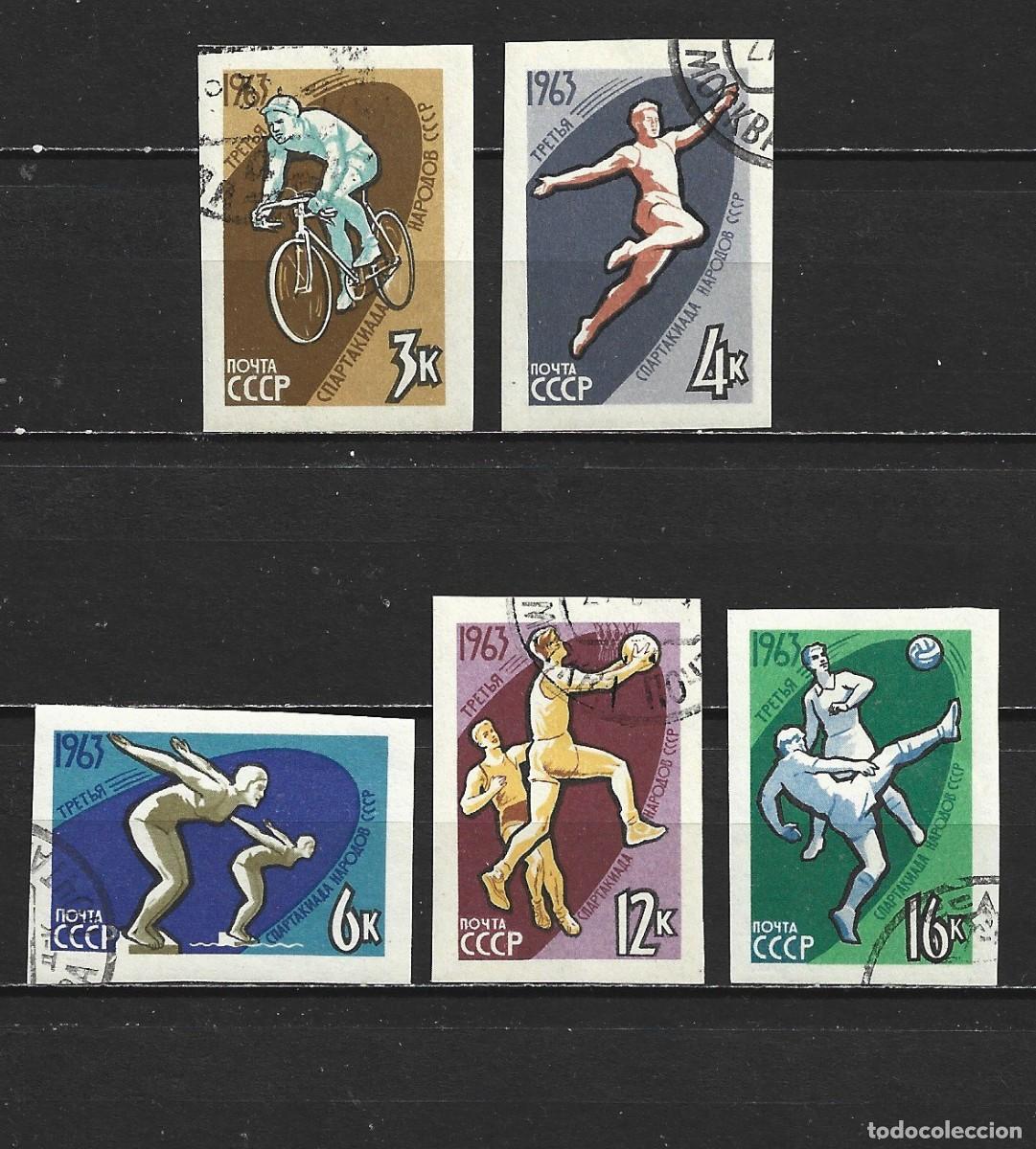 Sellos: RUSIA YVERT NUM. 2684/2688 SERIE COMPLETA USADA SIN DENTAR