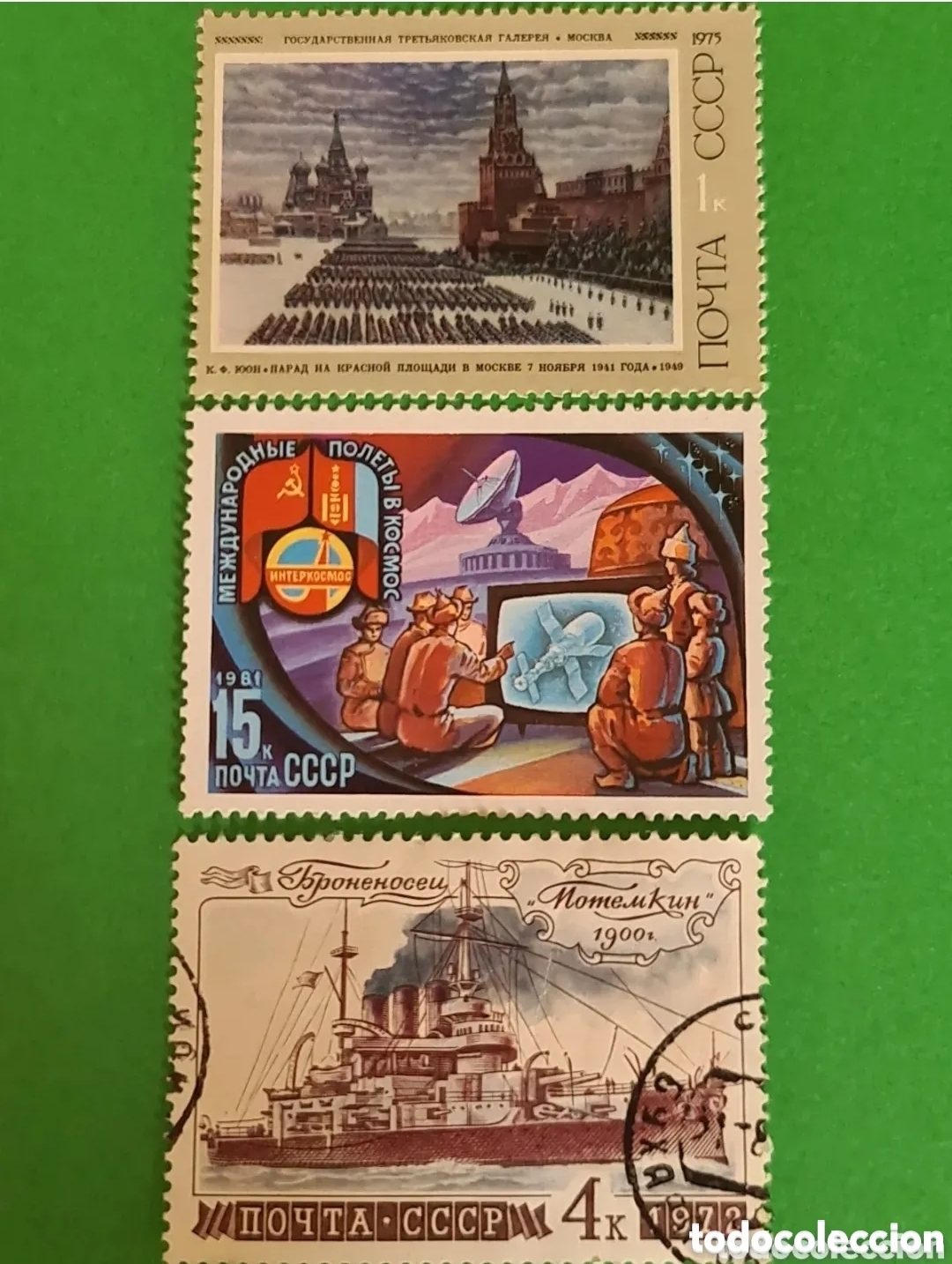 Stamps: Lote 3 sellos postales Sovi&eacute;ticos
