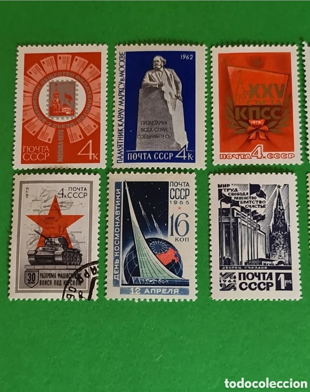 Stamps: Coleccion 10 sellos postales/ Uni&oacute;n Sovi&eacute;tica (URSS)
