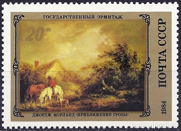 Sellos: Rusia 1984 - Mi 5365 - YT 5083 - Cuadro de George Morland - MNH**