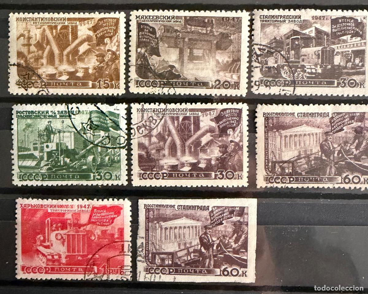Sellos: Rusia 1947 Yvert 1166/67/68/69/71/72/76