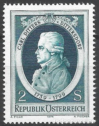 Sellos: AUSTRIA - 1978 - CARL DITTERS DE DITTERSDORF - 175 ANIVERSARIO DE LA MUERTE - MNH