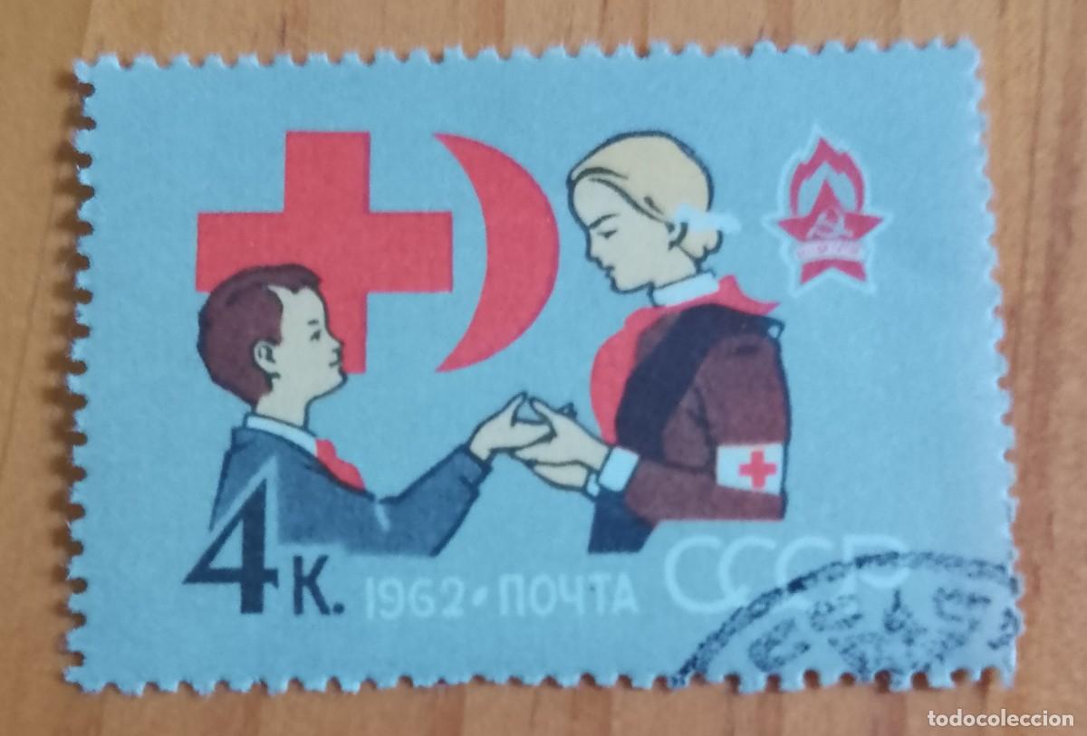 Sellos: RUSIA, CCCP - V/F 4 K - CRUZ ROJA Y MEDIA LUNA - VER DESCRIPCI&Oacute;N