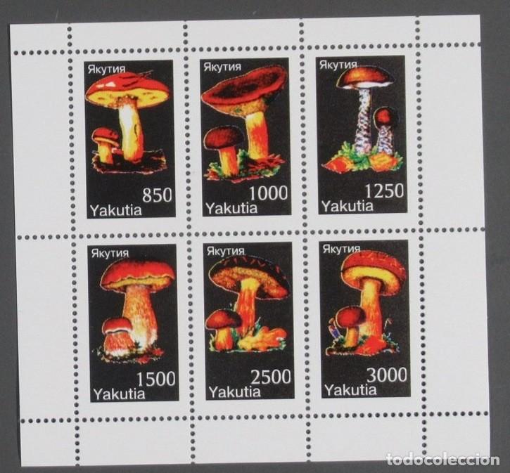 Sellos: SAKHA YAKUTIA 1997 SHEET MNH MUSHROOMS CHAMPIGNONS SETAS PILZE FUNGHI COGUMELOS