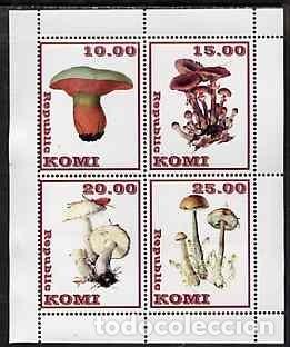 Sellos: KOMI 1998 SHEET MNH MUSHROOMS CHAMPIGNONS SETAS PILZE FUNGHI COGUMELOS