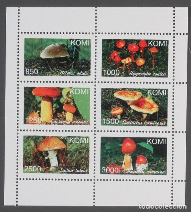 Sellos: KOMI 1997 SHEET MNH MUSHROOMS CHAMPIGNONS SETAS PILZE FUNGHI COGUMELOS