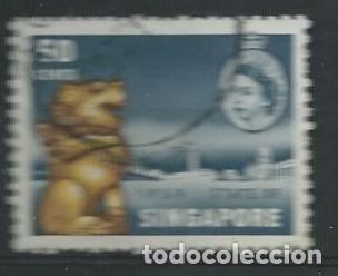 Sellos: Singapur, 1959, Nueva Constituci&oacute;n, usado - Foto 1