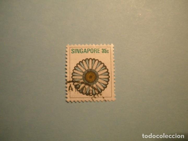 Sellos: SINGAPUR 1973 - FLORES - CRISANTEMO. - Foto 1
