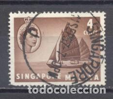 Sellos: Singapur, 1955, usados - Foto 1