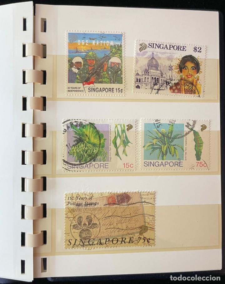 Sellos: Singapur, lote de sellos nuevos y usados de distintas épocas. - Foto 4 - 295376093