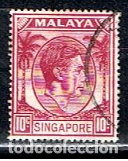 Sellos: SINGAPUR // YVERT 9 B // 1948-52 ... USADO - Foto 1
