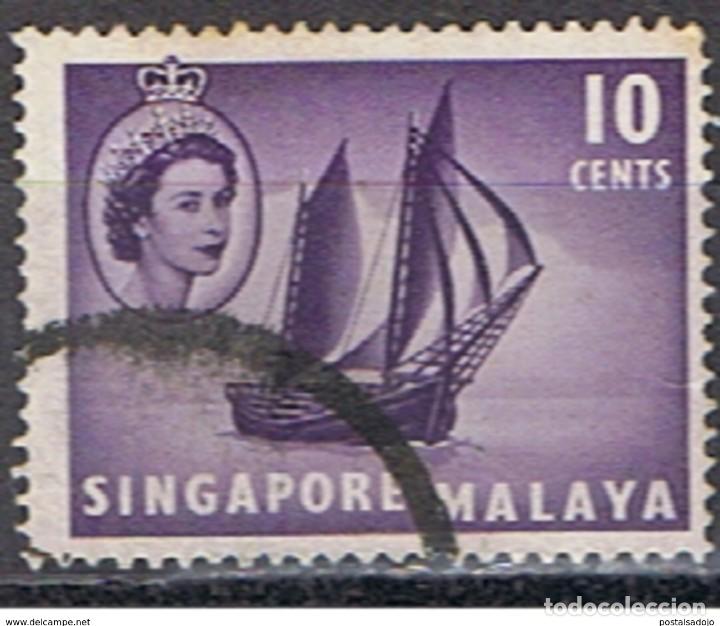 Sellos: SINGAPUR // YVERT 34 // 1955 ... USADO - Foto 1