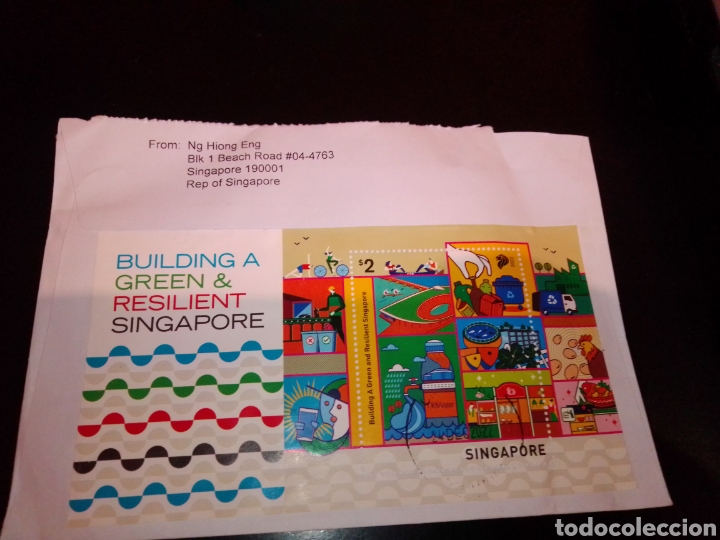 Sellos: Sobre franqueado Singapur - Foto 3