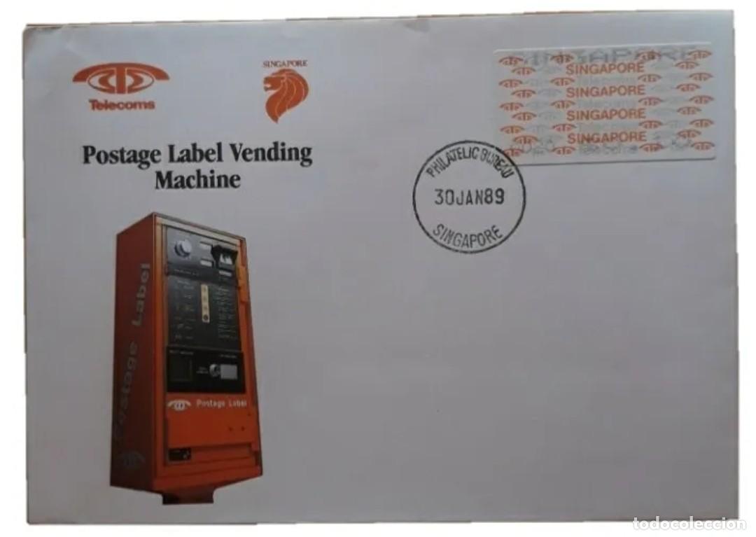 Sellos: ATM. SINGAPUR 1989. SPD - FDC. - Foto 1