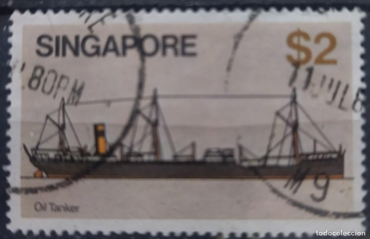 Sellos: SINGAPUR 1989 Barcos. USADO - USED. - Foto 1