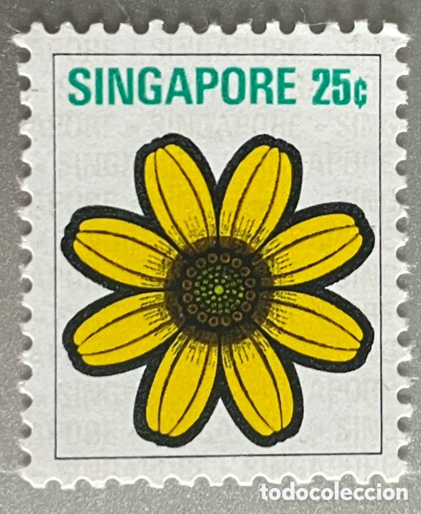 Sellos: Singapur. Flores. 1973 - Foto 1