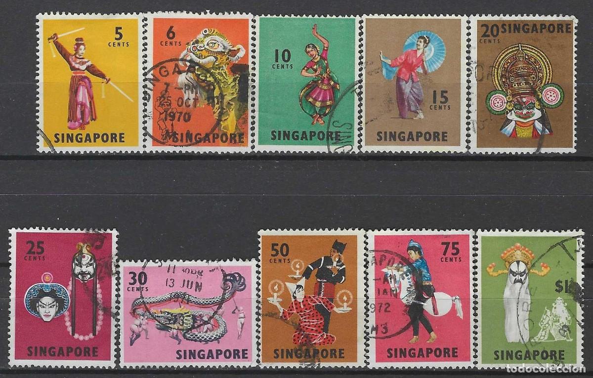 Sellos: SINGAPUR 1968 - FOLKLORE, S.COMPLETA - USADOS - Foto 1