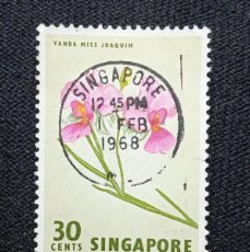 Sellos: SELLO SINGAPUR - SINGAPORE, 30 VANDA MISS JOAQUIM 1963