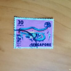Sellos: SINGAPORE, SINGAPUR - VALOR FACIAL 30 CENTS - PLANTA, FLORA