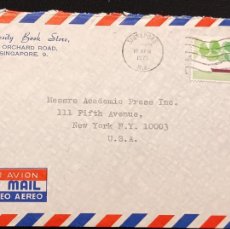 Sellos: DM)1975, SINGAPORE, LETTER SENT TO U.S.A, AIR MAIL, WITH STAMP IX BIENNIAL CONFERENCE OF THE INTERNA