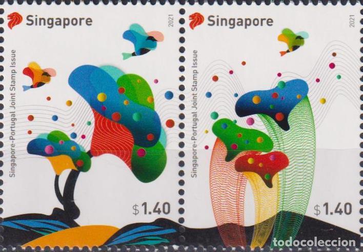 Sellos: Singapur 2021 &Aacute;rboles MNH - Foto 1
