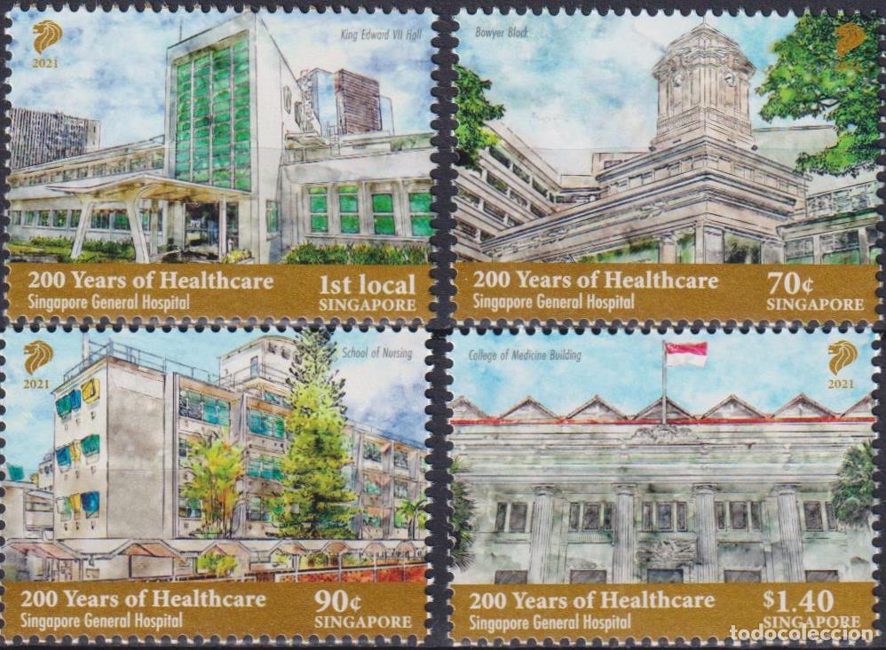 Sellos: Singapur 2021 Arquitectura MNH - Foto 1