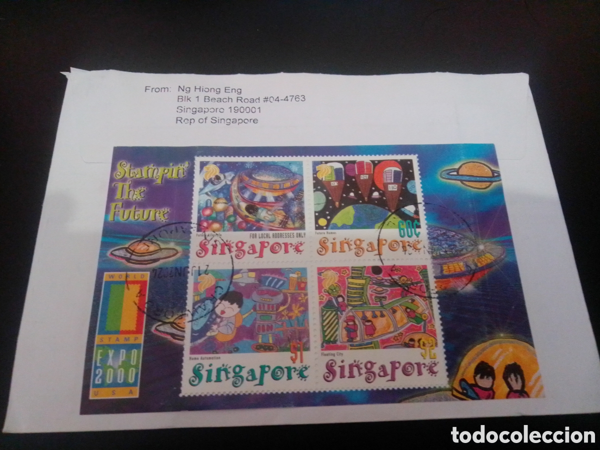 Sellos: Sobre franqueado Singapur - Foto 2