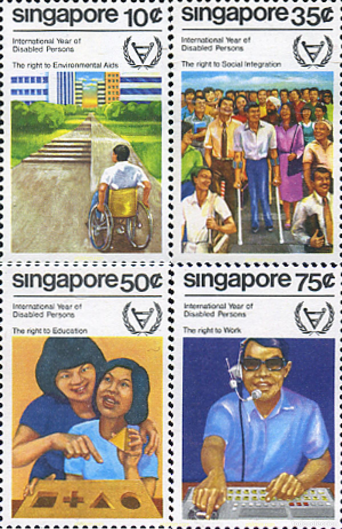 Sellos: 362405 MNH SINGAPUR 1981 MINUSVALIDOS - Foto 1