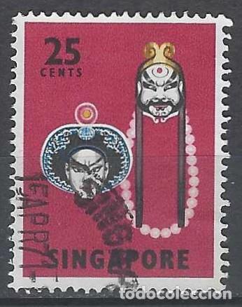 Sellos: SINGAPUR 1968 - FOLKLORE - USADO - Foto 1