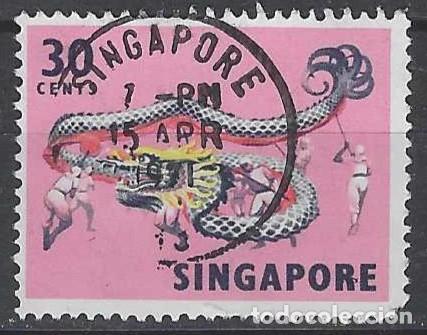 Sellos: SINGAPUR 1968 - FOLKLORE - USADO - Foto 1