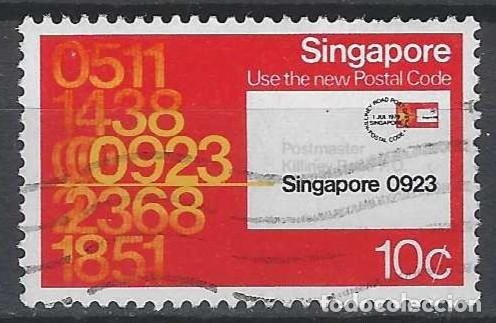 Sellos: SINGAPUR 1979 - NUEVO C&Oacute;DIGO POSTAL - USADO - Foto 1