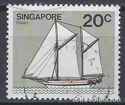 Sellos: SINGAPUR 1980 - BARCOS, PALARI - USADO - Foto 1