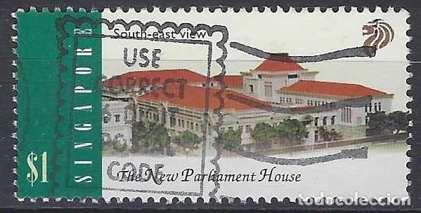Sellos: SINGAPUR 1999 - INAUGURACI&Oacute;N DEL NUEVO EDIFICIO DEL PARLAMENTO - USADO - Foto 1