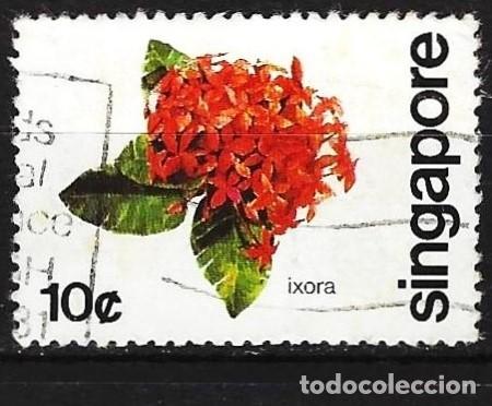 Sellos: Singapur 1980 - Mi 369 - YT 361 - Flor : Ixora