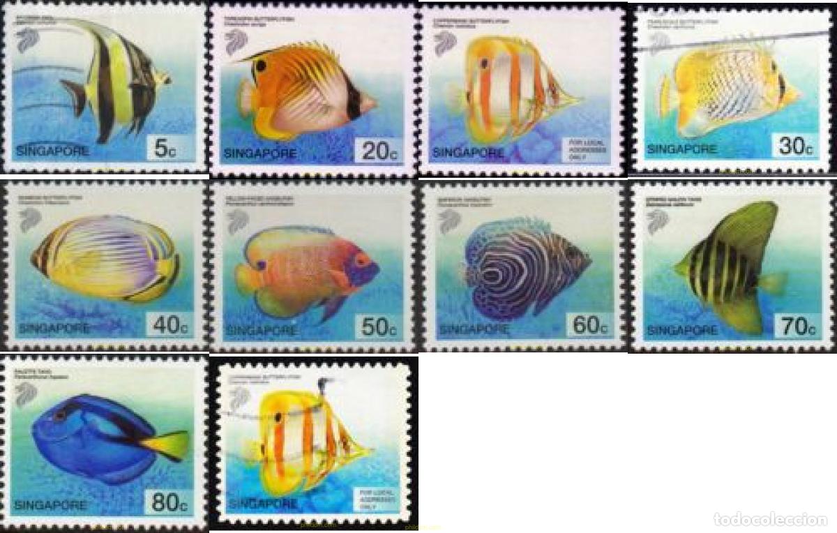 Sellos: 362442 MNH SINGAPUR 2001 PECES TROPICALES