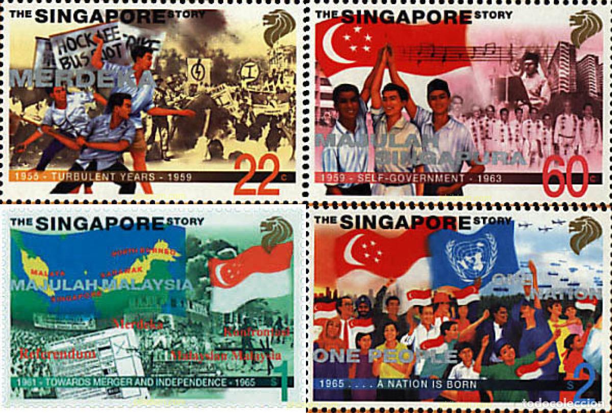 Sellos: 49128 MNH SINGAPUR 1998 LA HISTORIA DE SINGAPUR