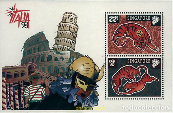 Sellos: 92008 MNH SINGAPUR 1998 ITALIA 98. EXPOSICION FILATELICA INTERNACIONAL