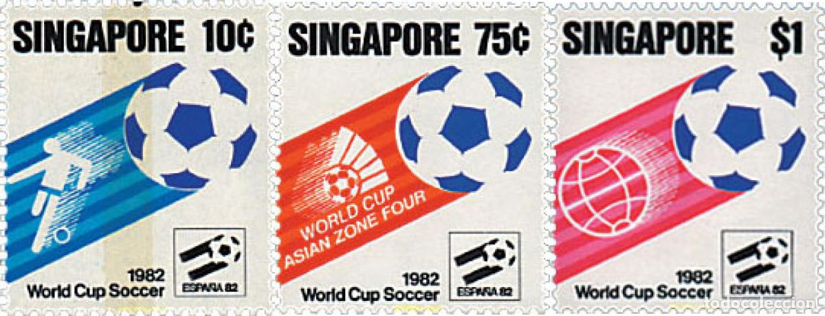 Sellos: 48304 MNH SINGAPUR 1982 COPA DEL MUNDO DE FUTBOL. ESPA&Ntilde;A-82