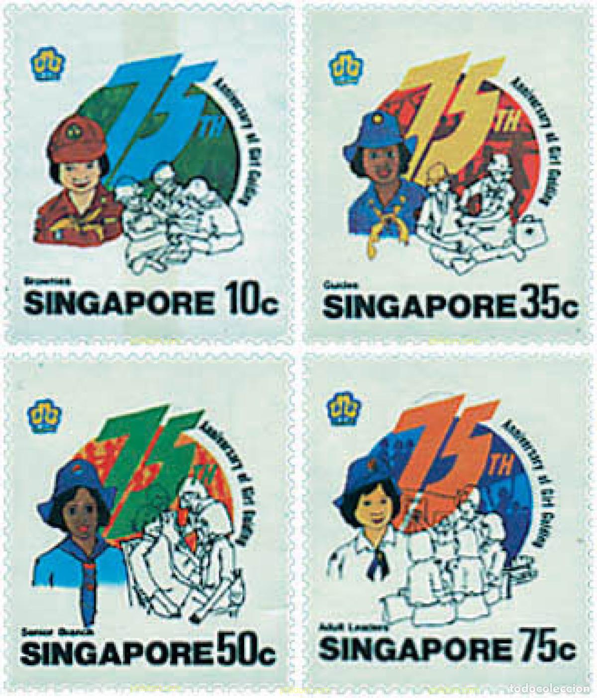 Sellos: 38442 MNH SINGAPUR 1985 75 ANIVERSARIO DEL ESCULTISMO FEMENINO