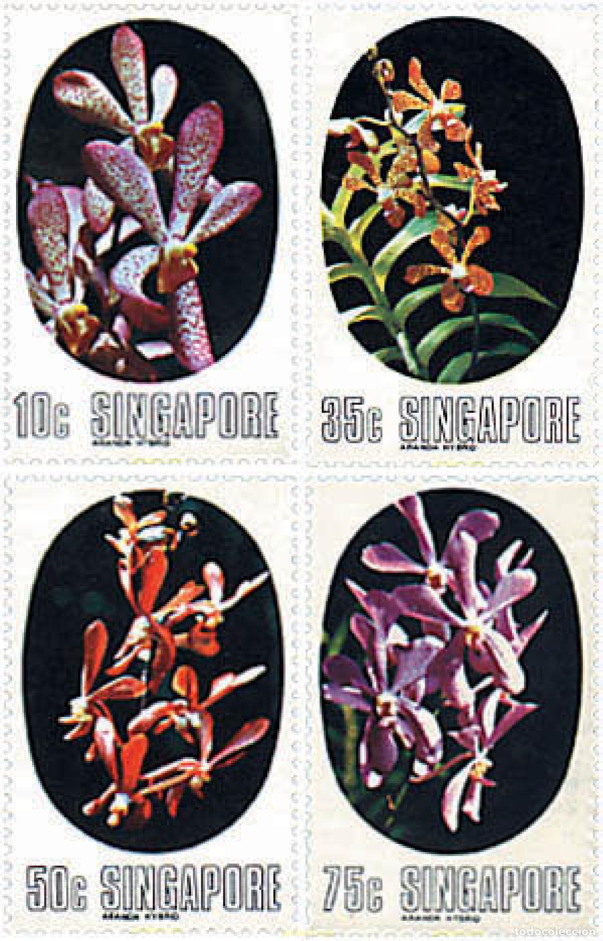 Briefmarken: 96012 MNH SINGAPUR 1976 ORQUIDEAS DE SINGAPUR