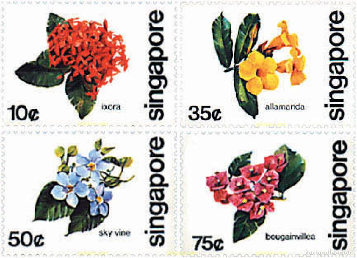 Stamps: 93539 MNH SINGAPUR 1980 FLORES TROPICALES