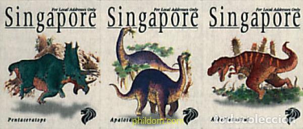 Sellos: 362437 MNH SINGAPUR 1998 FAUNA PREHISTORICA